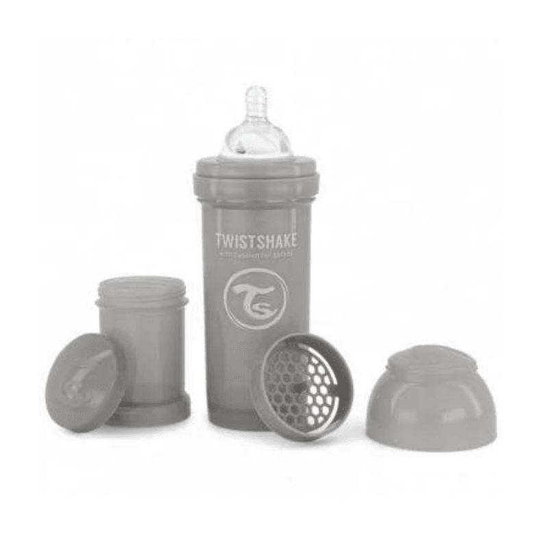 Biberon Twistshake Anti-Coliques 260ml 2m+ Gris