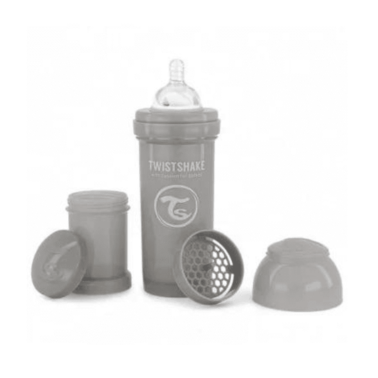 Biberon Twistshake Anti-Coliques 260ml 2m+ Gris