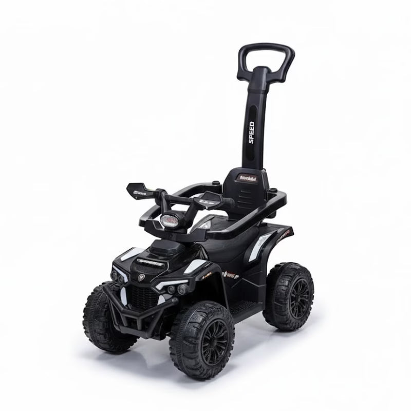 Voiture à Pousser 3 en 1 – Porteur Bébé avec Bascule Électrique – Noir
