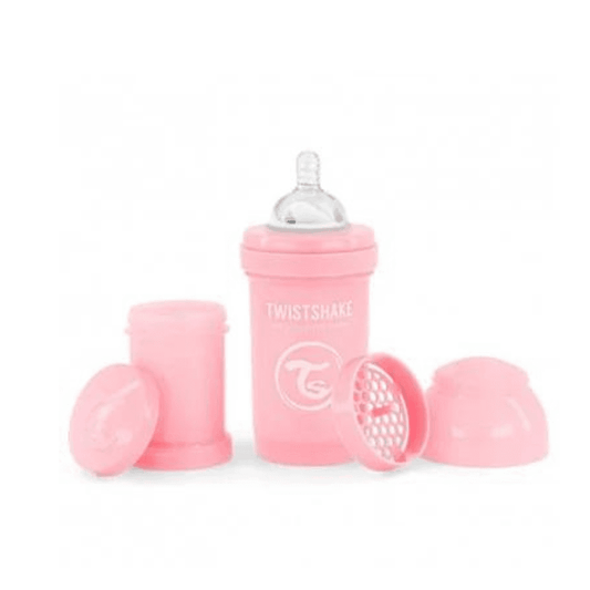 Biberon Twistshake anti-coliques 180ml 0m+ Rose