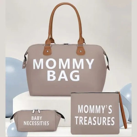 Sac à langer Mommy Bag  beiges + 2 Trousses