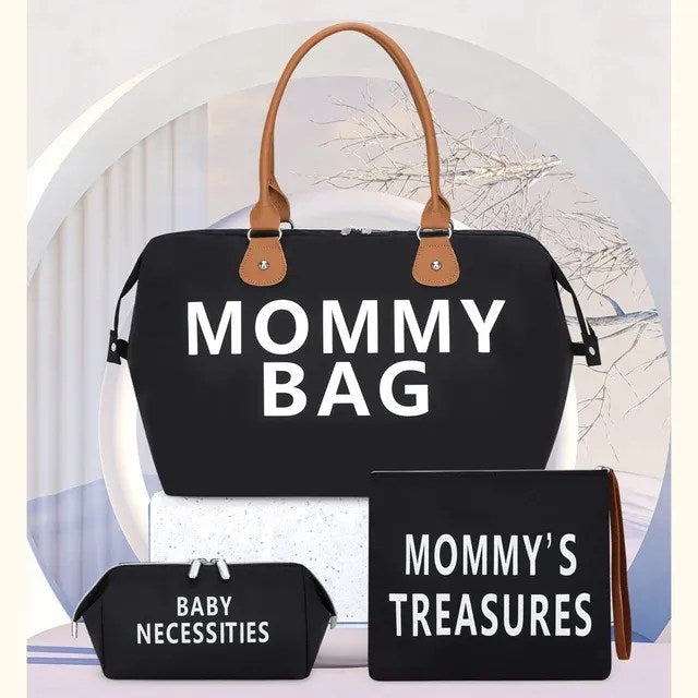 Sac à langer Mommy Bag noir+ 2 Trousses