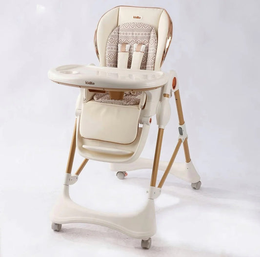 Chaise haute multifonctionnelle beige – Kidilo