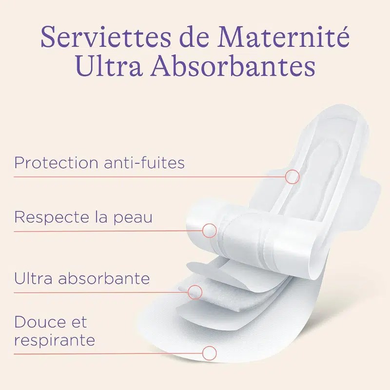 Lansinoh Serviettes Maternité Taille M 2 Semaines et Plus – 12 Unités