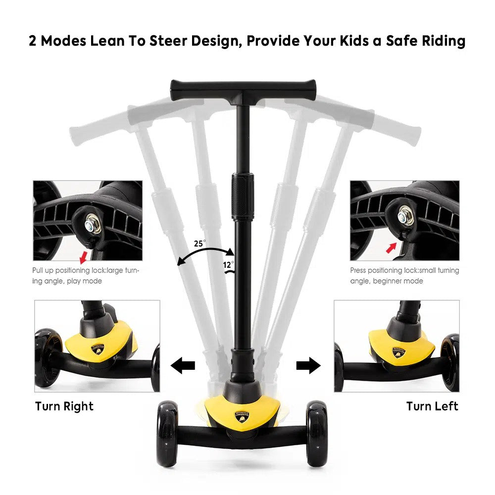 Trottinette enfant Lamborghini JAUNE