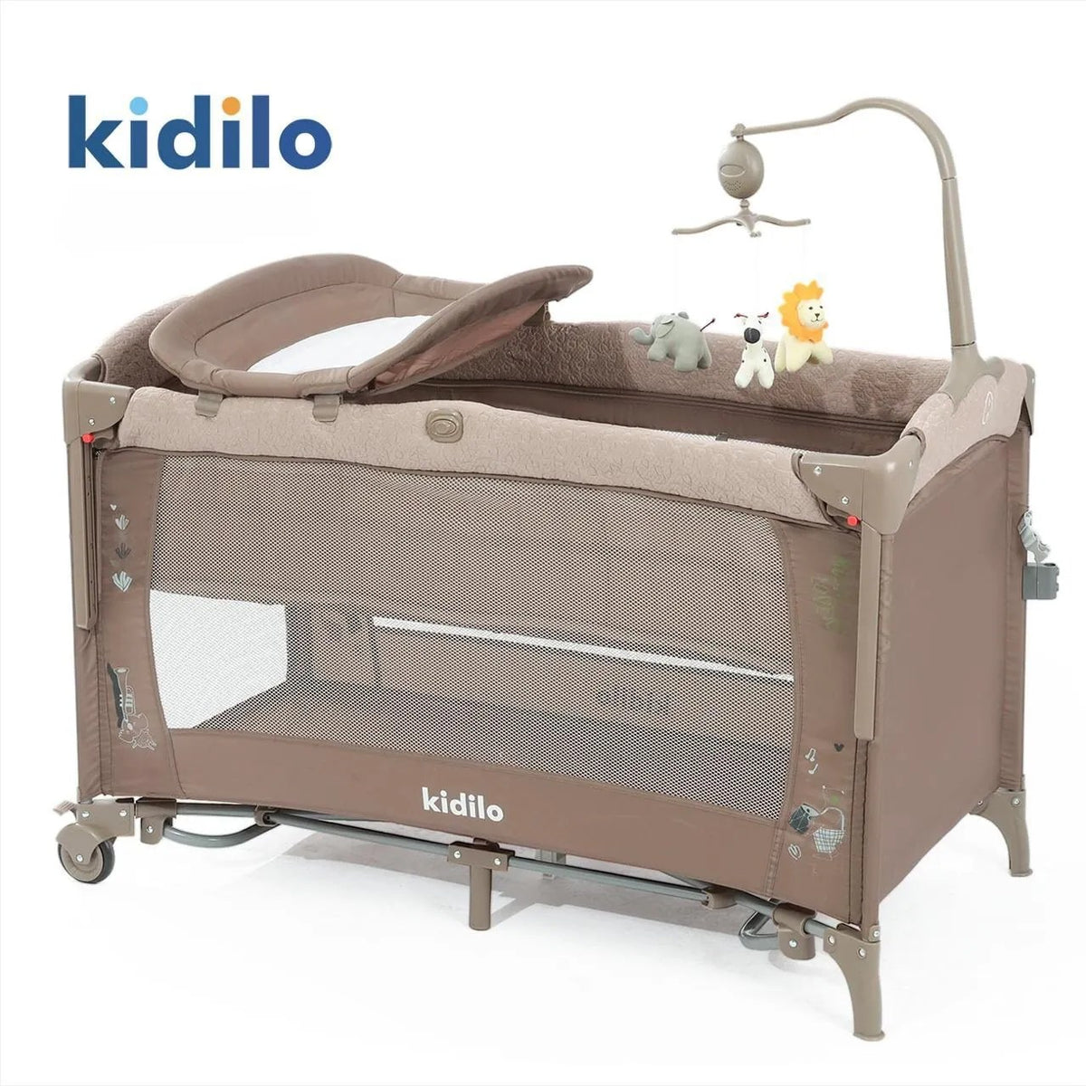 Lit parc cododo multifonctionnel beige – Kidilo