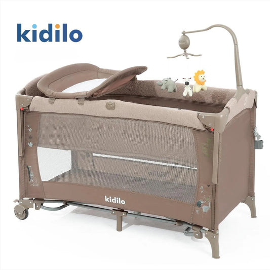 Lit parc cododo multifonctionnel beige – Kidilo