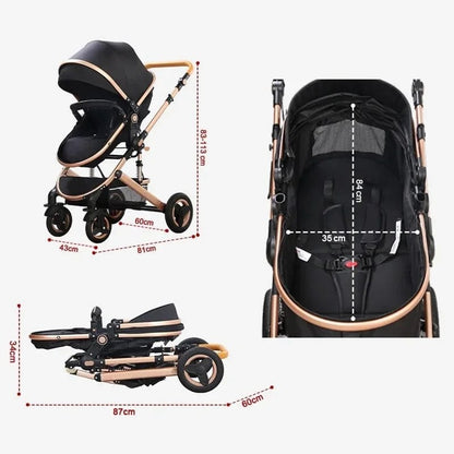 Pack poussette de Luxe 3 en 1 Noir – Belecoo