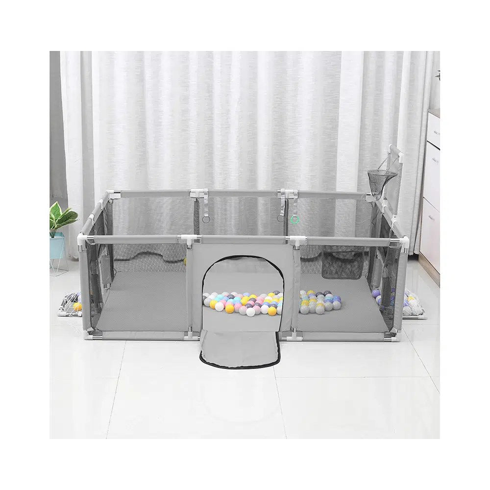 Parc bébé Anti-Chute Gris 180x120x66 cm