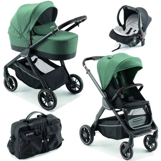 poussette trio PALI PRATIC Or Rose Verde