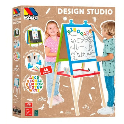 Tableau Creatif en bois 2 en 1 – 46 pcs – molto