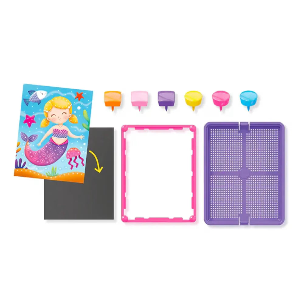 Quercetti Mosaic Sirène Bosco avec Punaises Colorées – 6A+