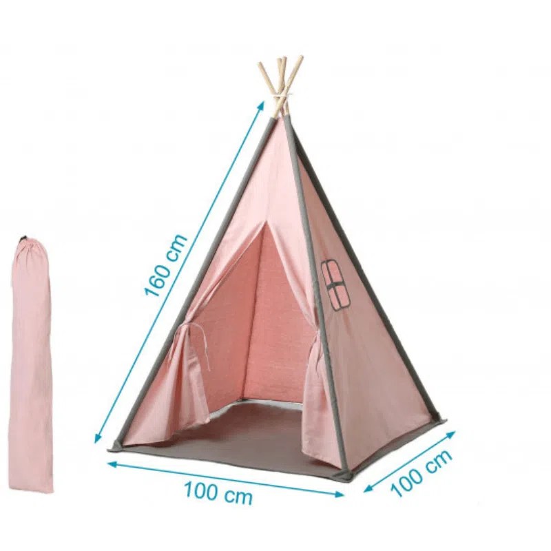 TENTE TEEPEE ROSE – KIOKIDS