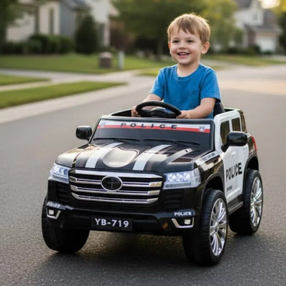 Voiture Électrique Police Enfants Grande Taille 12V