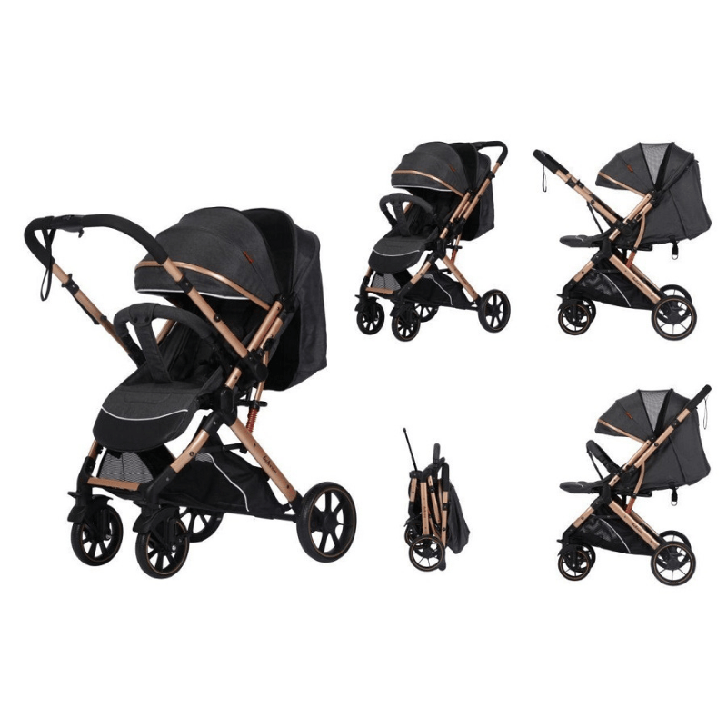 Poussette Belecoo B1 Reversible– Gris