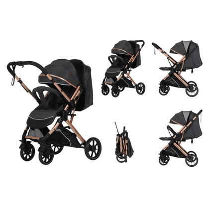 Poussette Belecoo B1  Réversible – Noir-