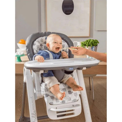 Chaise Haute Bébé Polly Progres5 Grey CHICCO