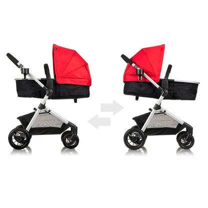 POUSSETTE PIVOT SAFEMAX + SIÈGE AUTO ROUGE – EVENFLO