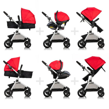 POUSSETTE PIVOT SAFEMAX + SIÈGE AUTO ROUGE – EVENFLO