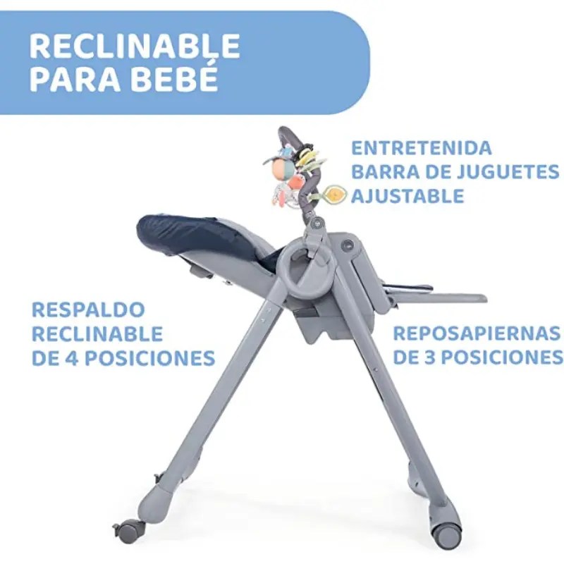 Chaise haute Polly Magic Relax Graphite – CHICCO