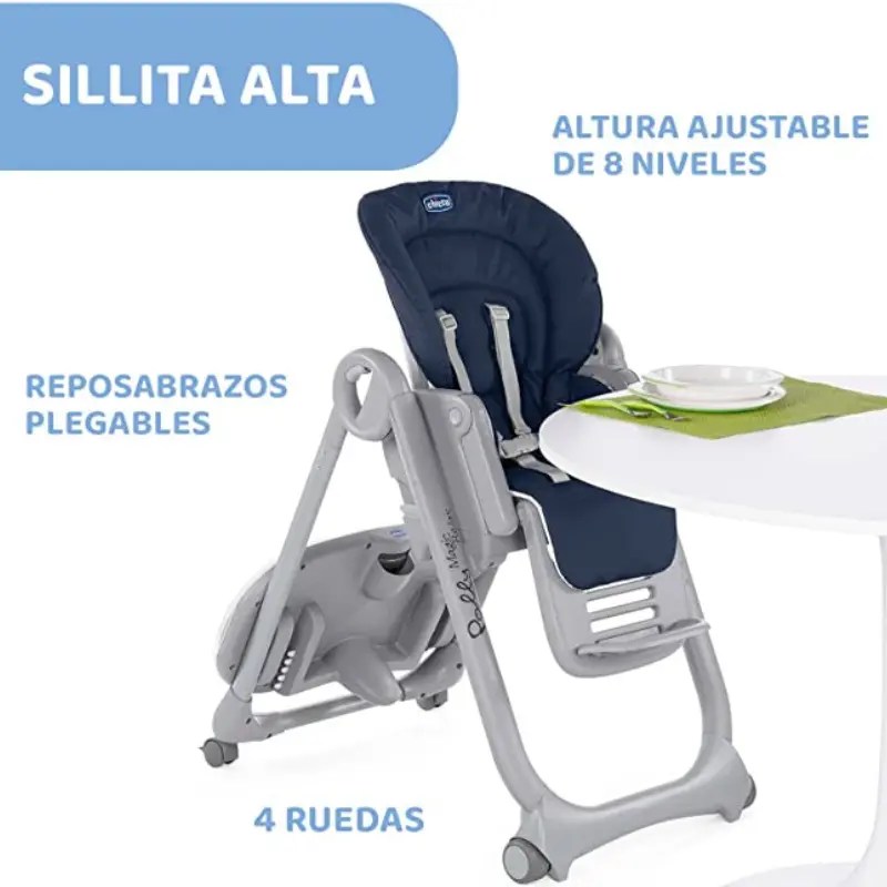 Chaise haute Polly Magic Relax Graphite – CHICCO