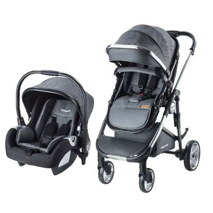 poussette duo BABY CARE – noir silver