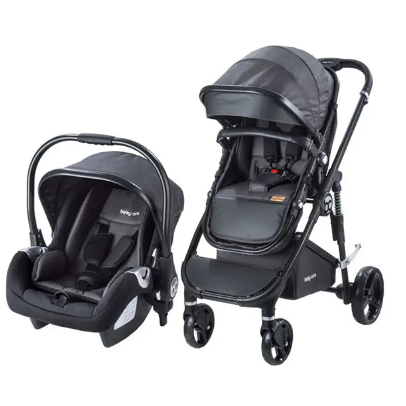 poussette duo BABY CARE – noir noir
