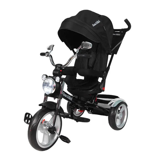 TRICYCLE HARELY MUSICAL ET LUMINEUX NOIR – MON BEBE