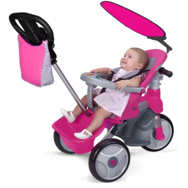 TRICYCLE BABY TRIKE EASY EVOLUTION ROSE – FEBER