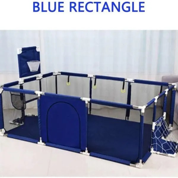 Parc bébé Anti-Chute bleu 180x120x66 cm