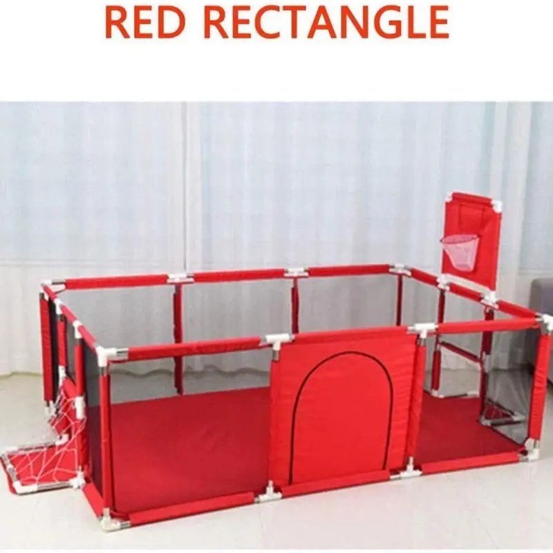 Parc bébé Anti-Chute rouge 180x120x66 cm