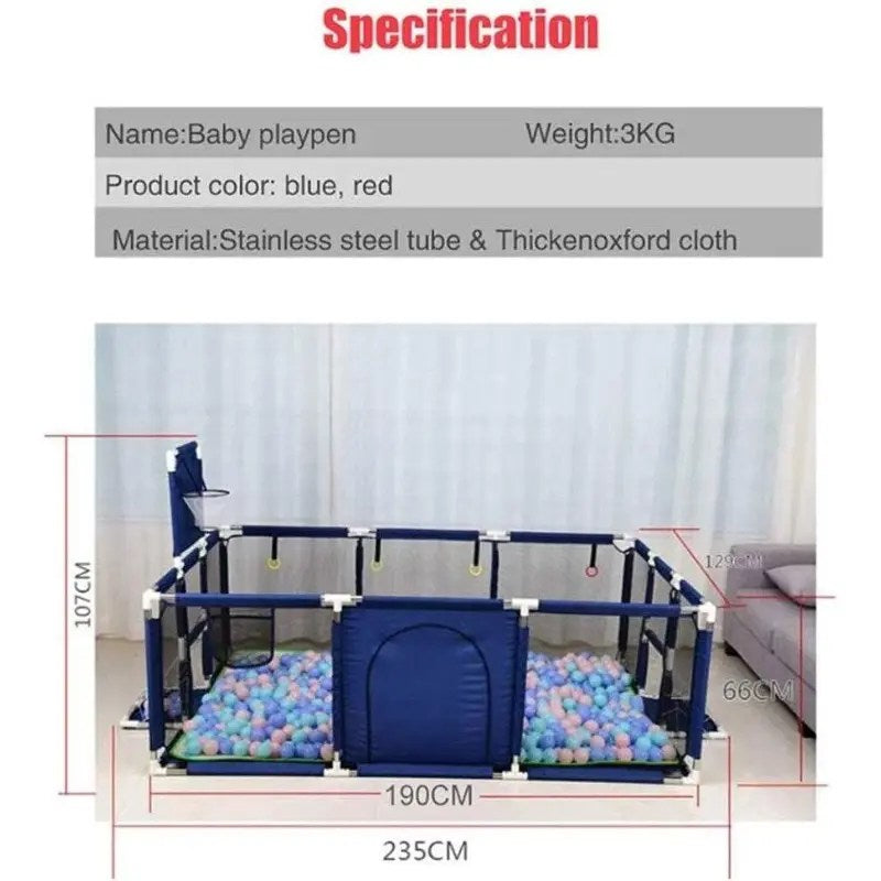 Parc de jeu enfants Anti-Chute Rectangle – ROUGE