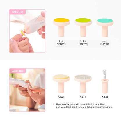 Coupe-ongles pour bébé avec lumière – rose