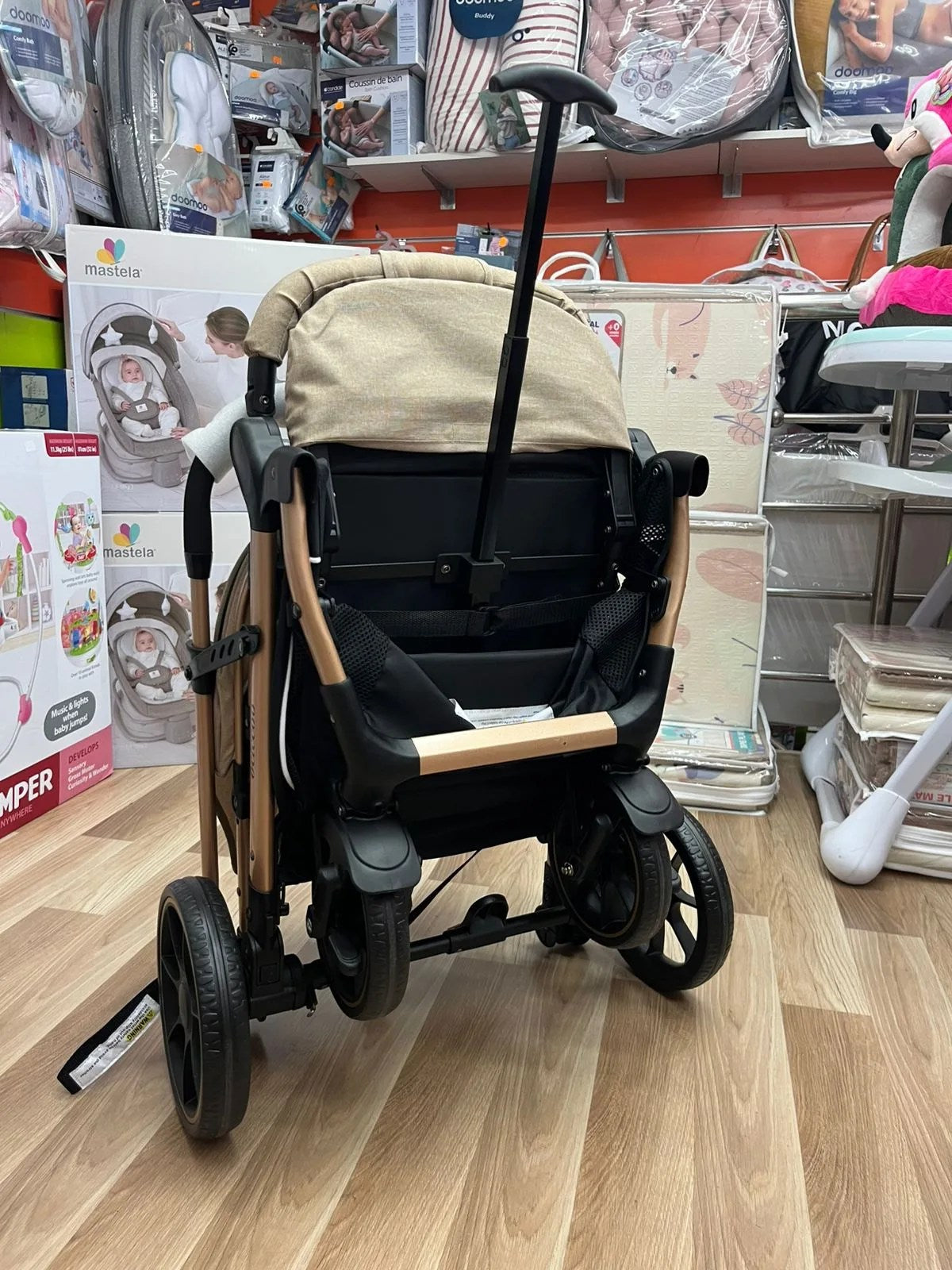 Poussette Bébé Belecoo B1 Gold Pro Beige – Réversible