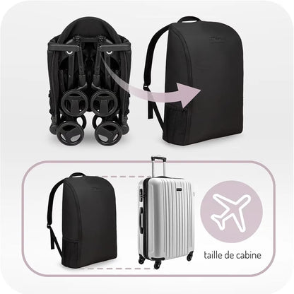 Poussette Burbay Original One of One – Ultra-Légère 5.5kg –  Black