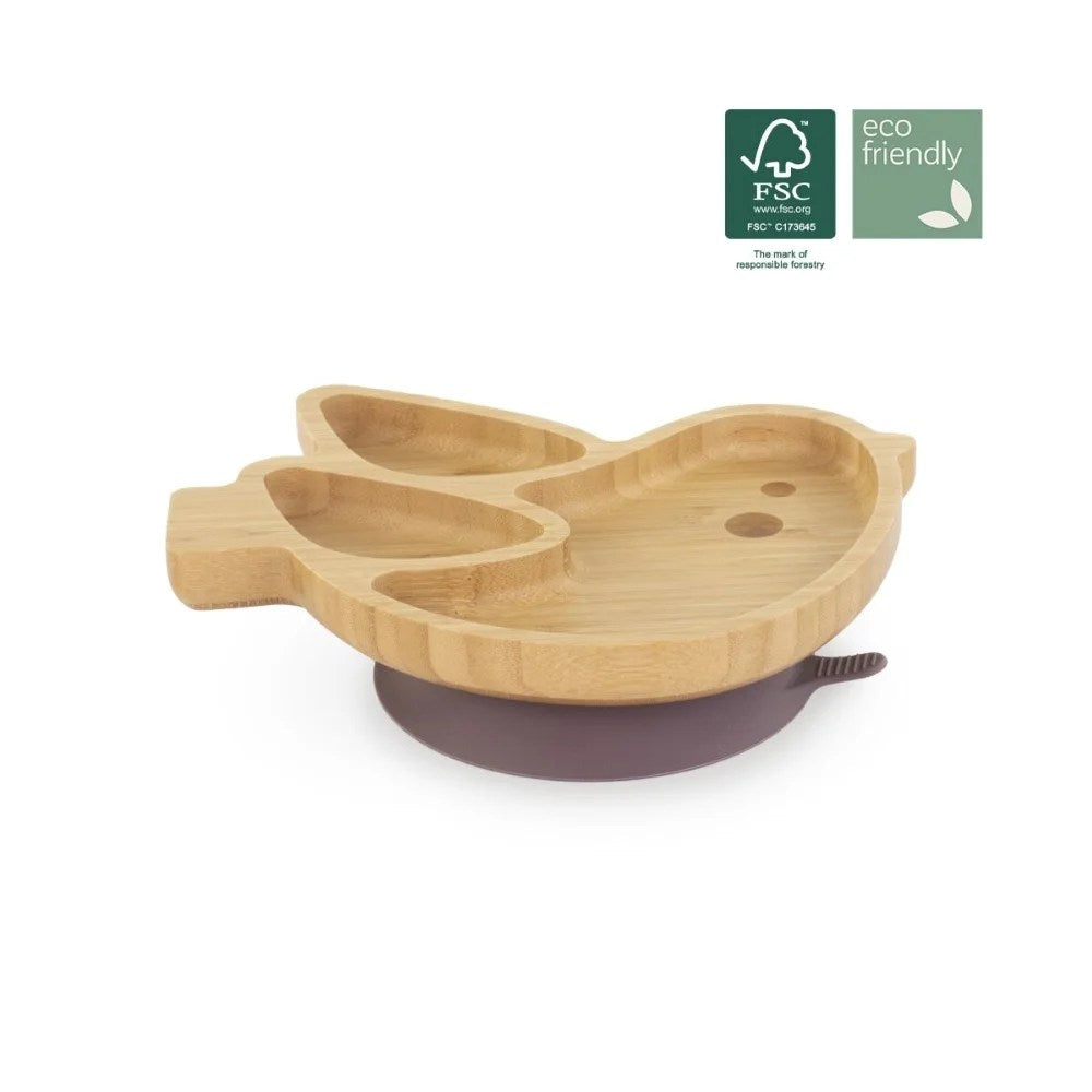 Assiette en bois oiseau Miniland