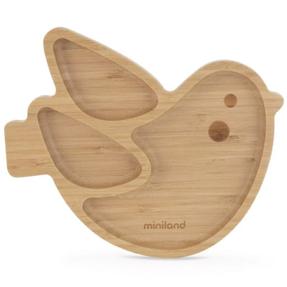 Assiette en bois oiseau Miniland
