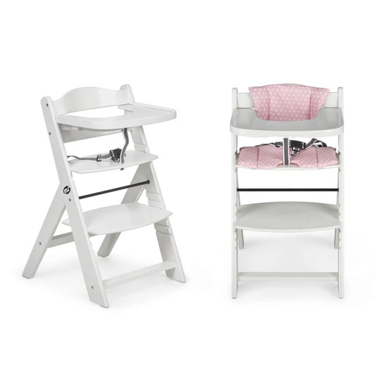 Chaise haute évolutive en bois blanc – MS