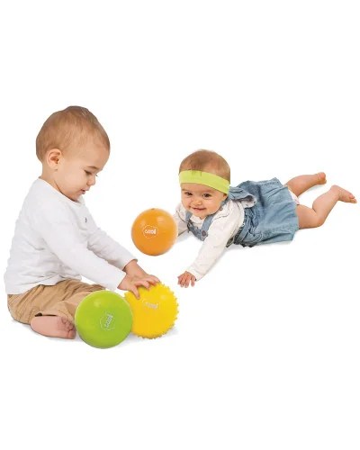 Ludi 3 Balles Sensorielles Jaune Vert Orange 6m+