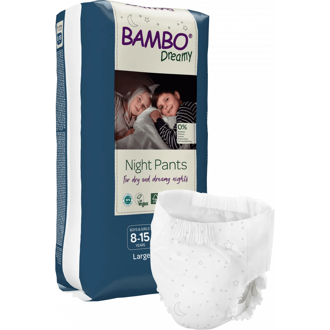 Bambo Dreamy Couche de nuit 35-50kg Taille Large 10 unités