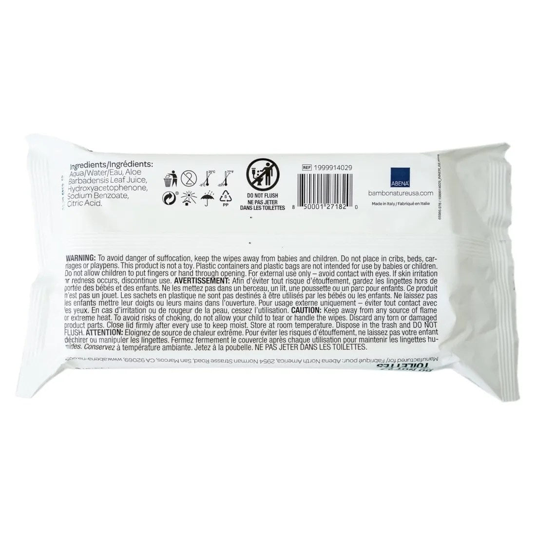 Bambo Nature Lingettes à l’eau sans parfum x64