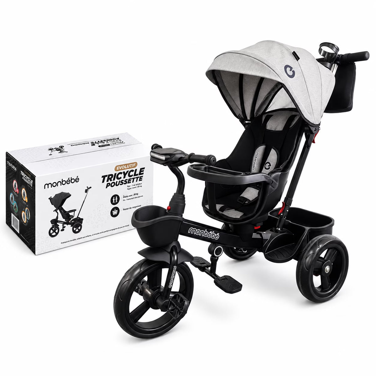 Tricycle Poussette Évolutif Mon bébé