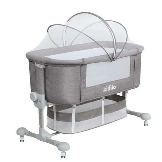 Berceau Cododo avec Rangement et Moustiquaire – Gris