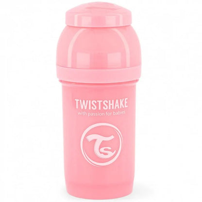Biberon Twistshake anti-coliques 180ml 0m+ Rose
