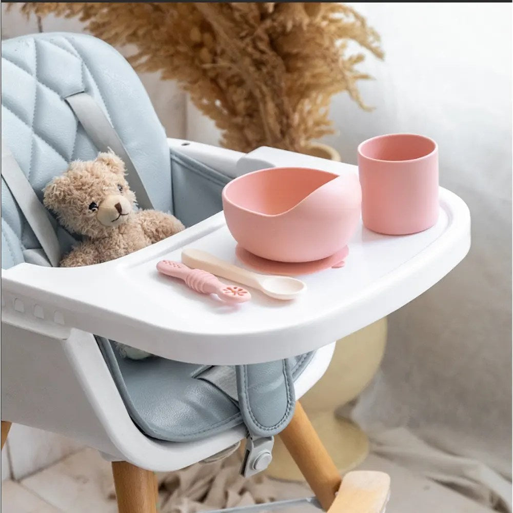 YUMMY Set de Comida de Silicona 4M+ – Blush