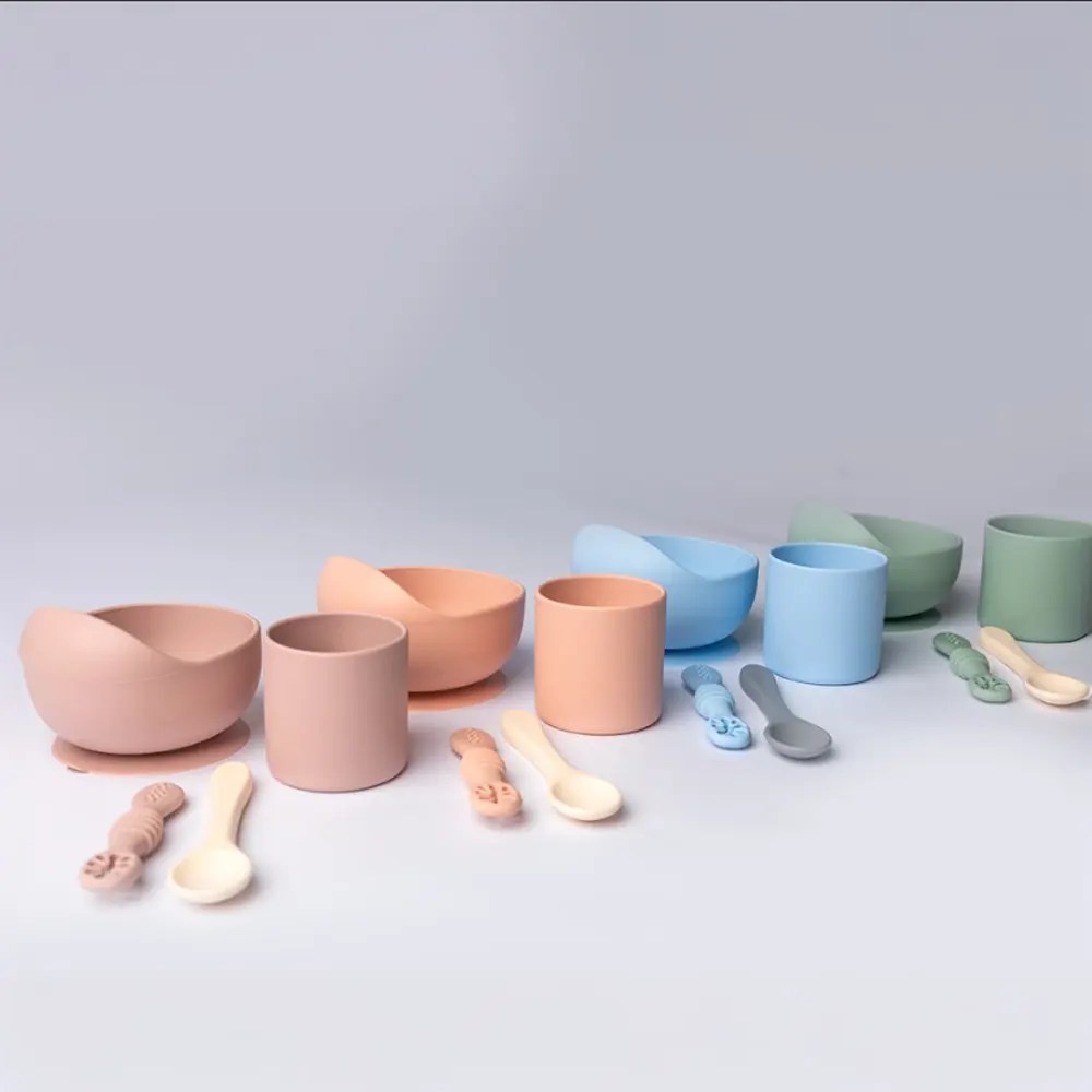 YUMMY Set de Comida de Silicona 4M+ – Blush