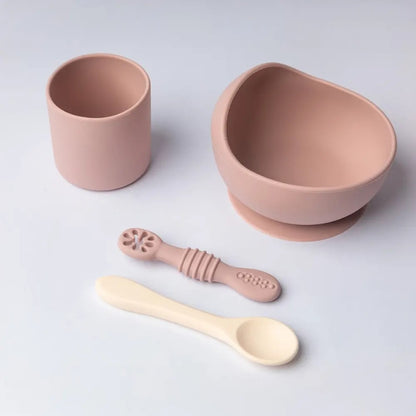 YUMMY Set de Comida de Silicona 4M+ – Blush