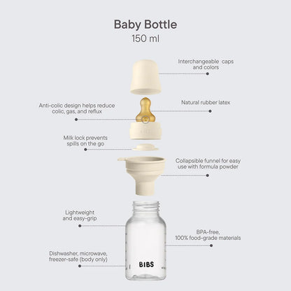 BIBS – Biberon rond 150 ml en silicone slow flow – Sage