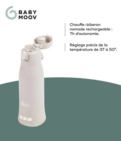 Babymoov Chauffe-biberon nomade rechargeable Moov & Feed