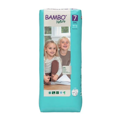 Couches Bambo Nature Taille 7 (18kg+) 40 unités